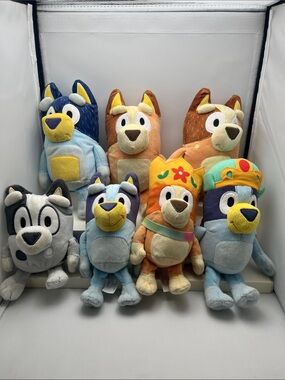 Lot of 7 Bluey plush